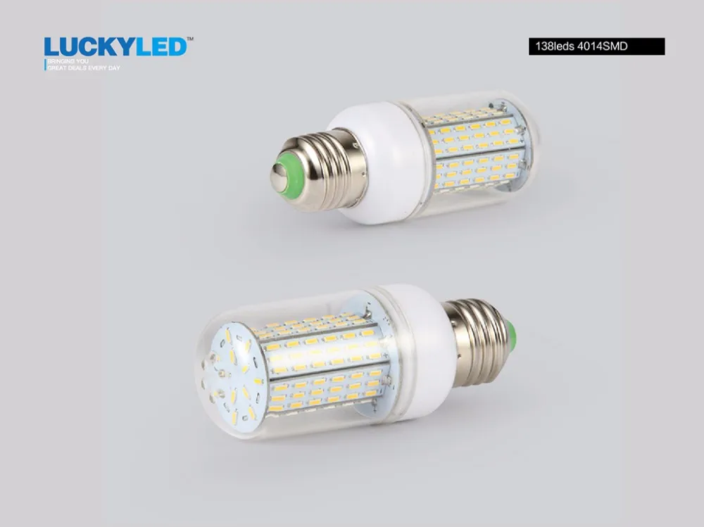 LUCKYLED светодиодный кукурузный светильник лампочка E27 светодиодный светильник 220V SMD4014 36 56 72 96 138 светодиодный s 360 угол люстра Свеча светильник ing лампада светодиодный