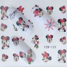 Наклейки s для ногтей Водные Наклейки Микки Маус дизайн ногтей украшения Маникюр наклейки фольга слайдеры клейкие обертывания Pegatinas