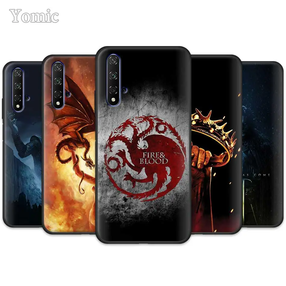 

Game of Thrones Novelty Black Silicone Case for Huawei Honor 20 Pro 9 10 20 Lite 7A 7C 7S 8A Pro 8X 8C 8S View 20 Cases Coque
