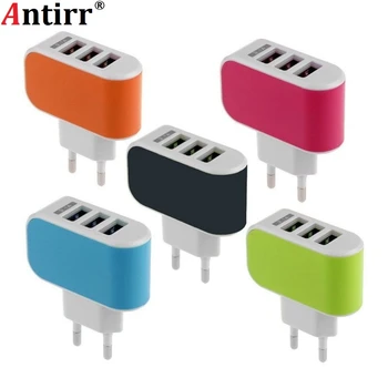 

New arrival 3USB ports 3.1A usb AC EU Plug wall charger home plug for samsung s3 s4 note 2 3 for blackberry for iphone 4 5 6