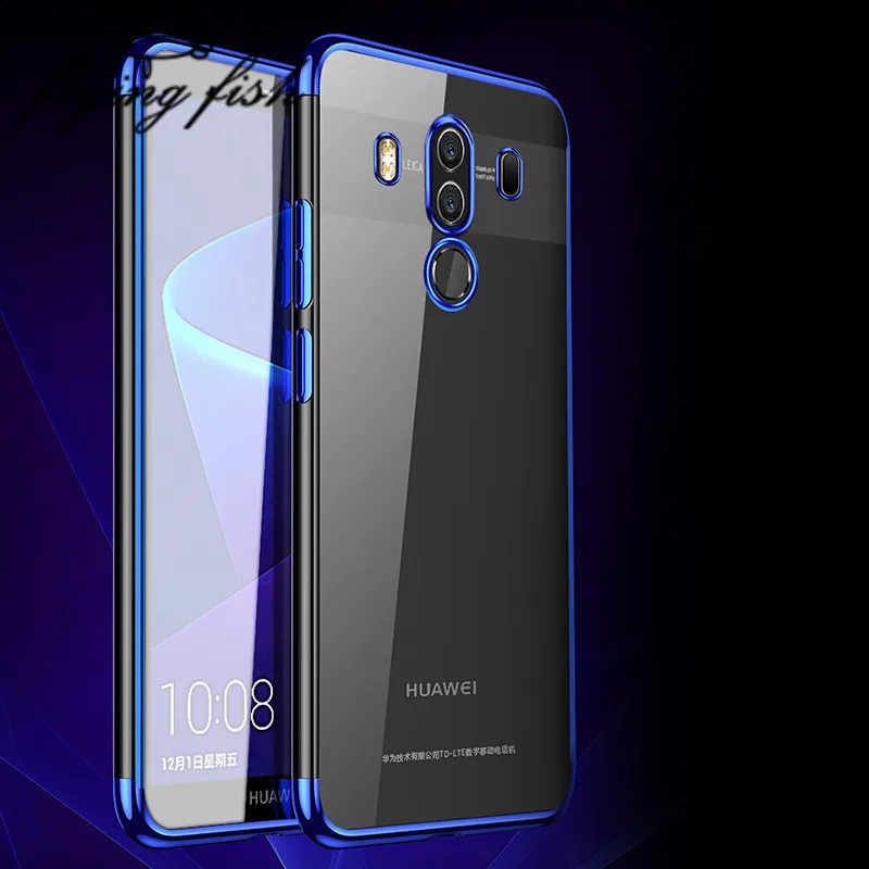 

On Huawei Plating Silicon Phone Back Cover Case For Huawei P20 Pro Lite Honor 10 9i V9 7A Pro Nova 2S Mate RS 10 Pro Y5/7/9 2018