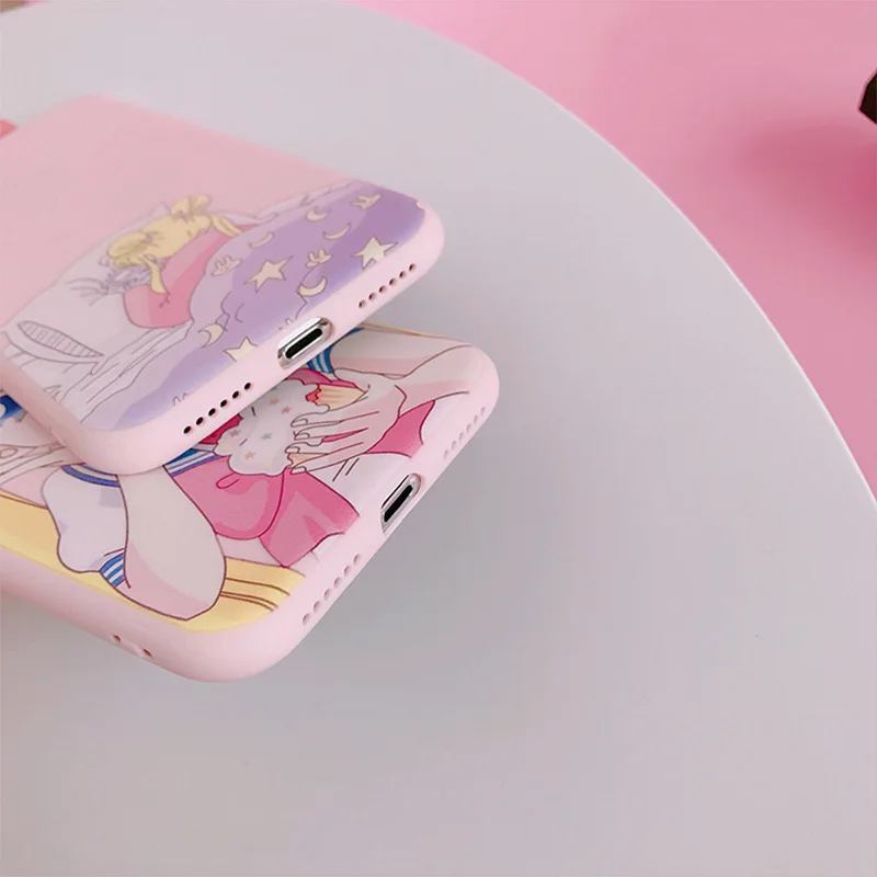 Чехол для телефона Sailor Moon для iphoe X XR XS Max чехол для iphone 6 6s 7 8 plus 11 Pro Max Модный милый мультяшный мягкий чехол s Capa