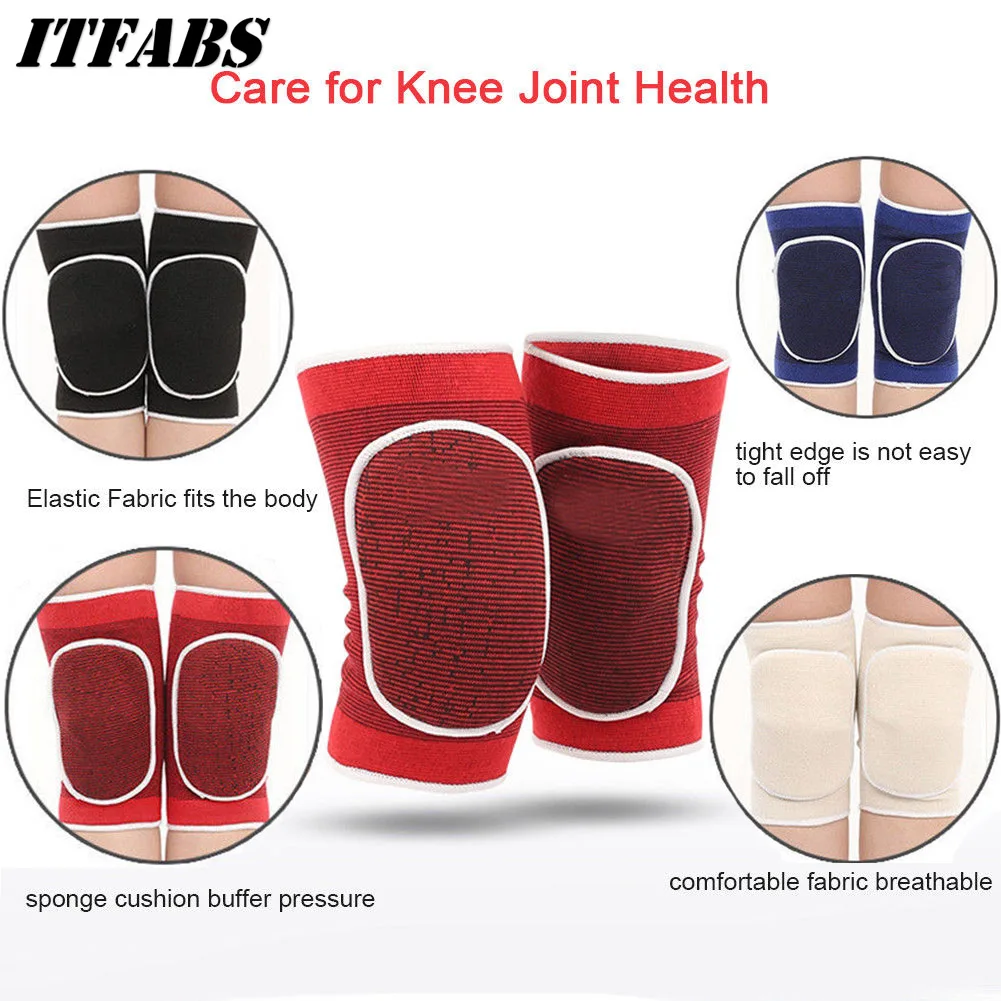 Сплошной цвет для взрослых наколенники для танцев дышащий наколенник поддержка ноги локоть защита Йога наколенники 2 шт