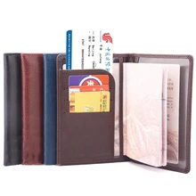 Мужская кожаная обложка для паспорта, для мужчин и женщин, для путешествий, визитница, 4 цвета, Обложка для паспорта, чехол для кредитных карт
