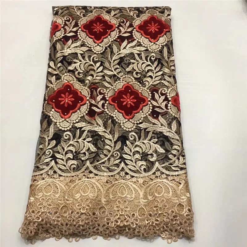 

2019 Latest African Velvet Lace Fabric With Stones High Quality Nigerian Party Lace Fabric Cord Lace For 5yards