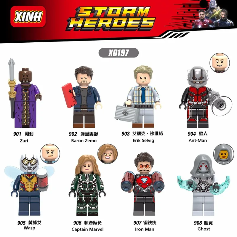 

Legoing Marvel Avengers Ant-man Figures Super Heroes Antman Wasp Ironman Captain Marvel Building Blocks Toys for Kids Legoings
