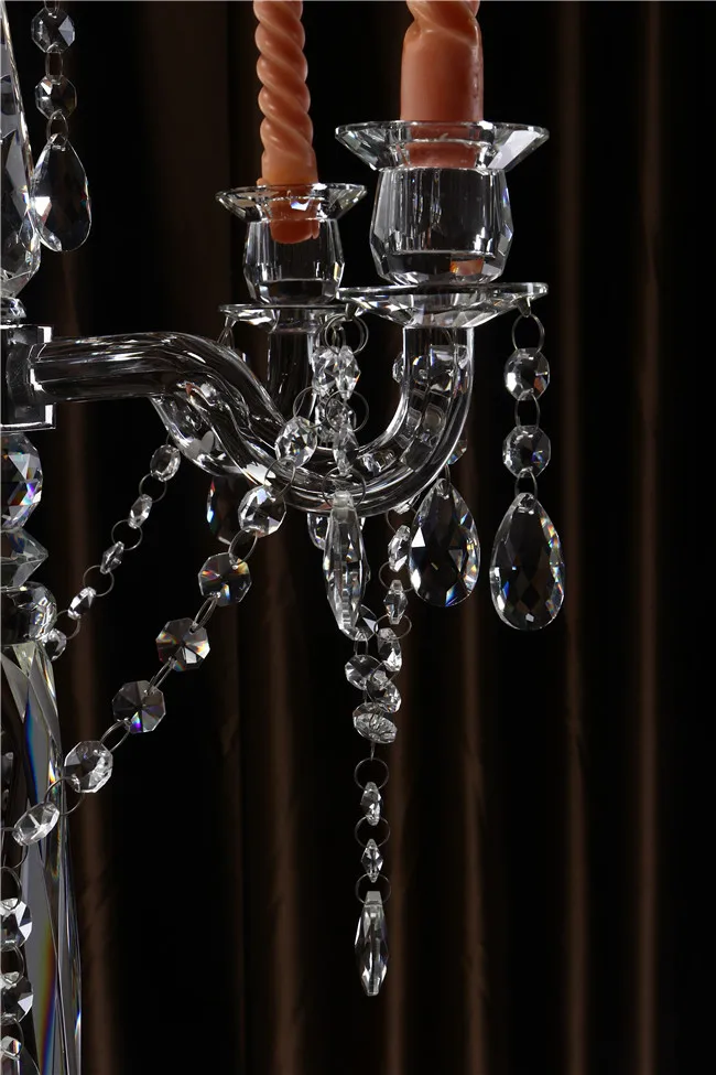 Романтический прозрачный разборный хрустальный канделябр свадебное украшение для стола подсвечники для украшения дома