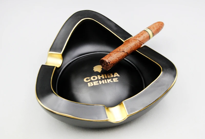 Cohiba Cigar Ashtray Cigarette Ashtray Ceramic Thickened 3 Cigar Holder
