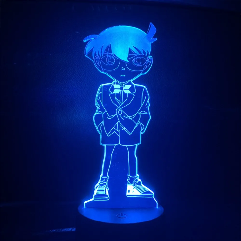 3D ночсветильник Detective Conan меняющий цвет светодиодный настольная лампа Декор