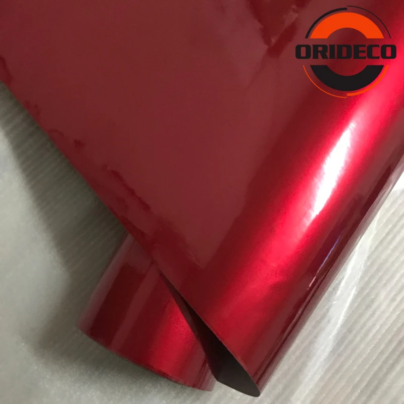 50cm*200cm/300cm Luxury Glossy Metallic Red Vinyl For Car Wrap Film With Air Channel Pearl Shinny Sticker Vehicel Wraps