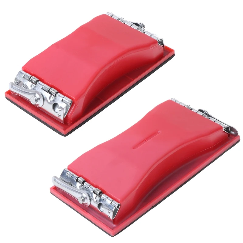 

Rectangle Paper Grit Sandpaper Holder Hand Sander Red Black Small/Large