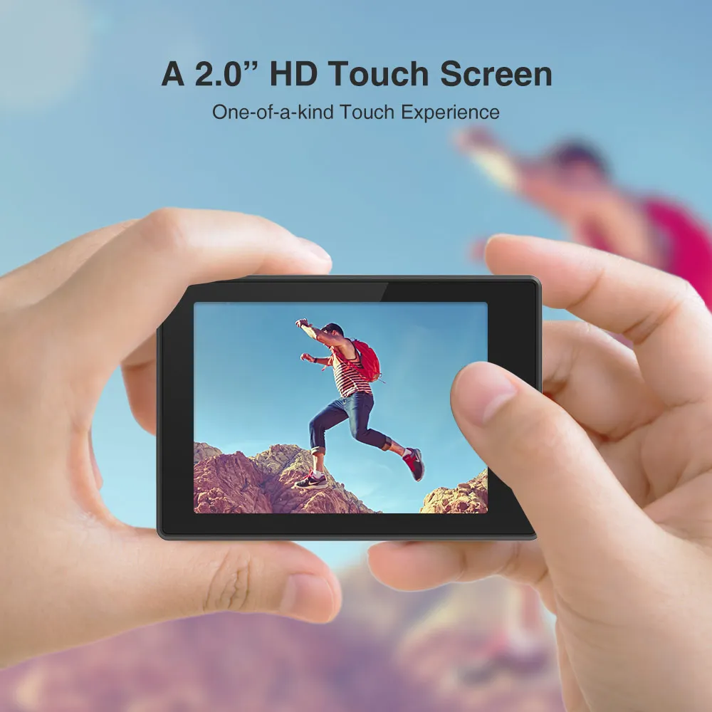 Экшн-камера theye T5 Pro Real Ultra HD 4K 60fps с сенсорным экраном, Wi-Fi, с пультом дистанционного управления, подводная спортивная камера 60 м