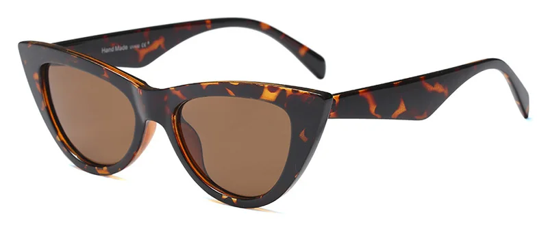 Женские очки shauna кошачий глаз круглые солнцезащитные очки ретро мужские небесно-голубые очки UV400 - Цвет линз: Leopard Tea