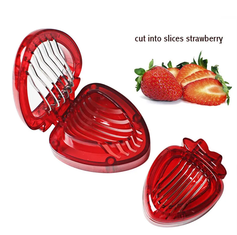 

1Pcs Strawberry Slicer Fruit Carving Tools 1 PC Blade Craft Salad Cutter Stainless Steel Portable Gadgets Creative Kitchen tools