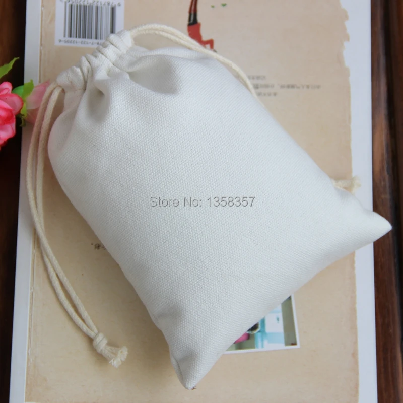 (100pcs/lot) high quality canvas cheap drawstring bag customized 20