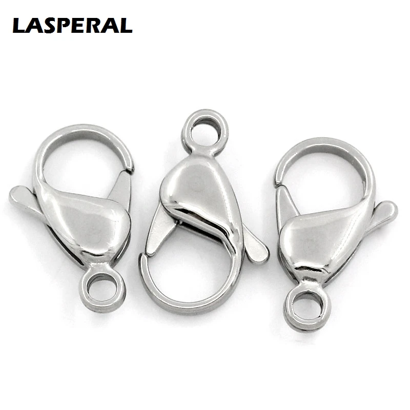 

LASPERAL Stainless Steel Lobster Claps Fit Bracelets Necklaces Connectors Jewelry Making Accessories DIY Jewelry Findings