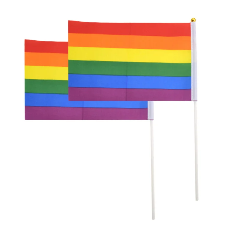 

2019 1Pc LGBT Rainbow Flag Lesbian Gay Parade Banners LGBT Pride Flag Polyester Colorful Rainbow Flag