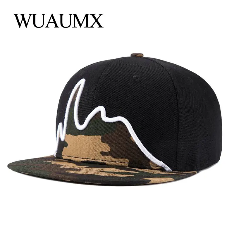 Wuaumx Snapback قبعات للرجال شقة حافة مستقيم Strapback قبعة للنساء قبعات البيسبول العودة المفاجئة الهيب هوب Casquette العظام masculino