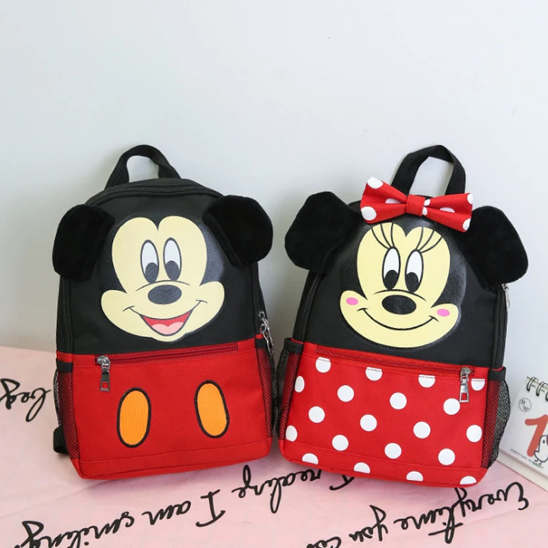 Disney Детский рюкзак для девочек и мальчиков, школьная сумка с рисунком Микки и Минни Маус, Детские рюкзаки из полиэстера, новые сумки для детского сада