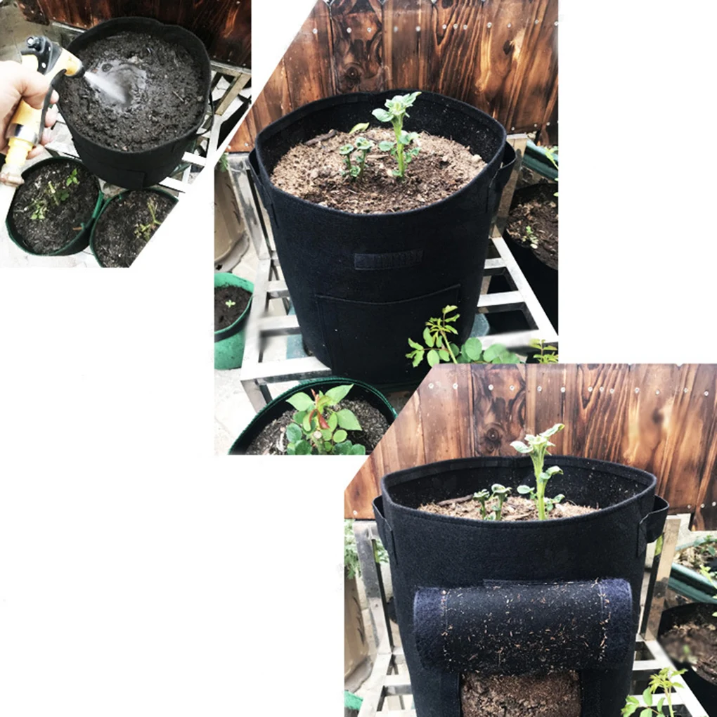 7 галлонов овощное растение мешок для выращивания картофеля DIY плантатор для выращивания картофеля PP нетканый контейнер для посадки моркови мешок утолщенный садовый горшок