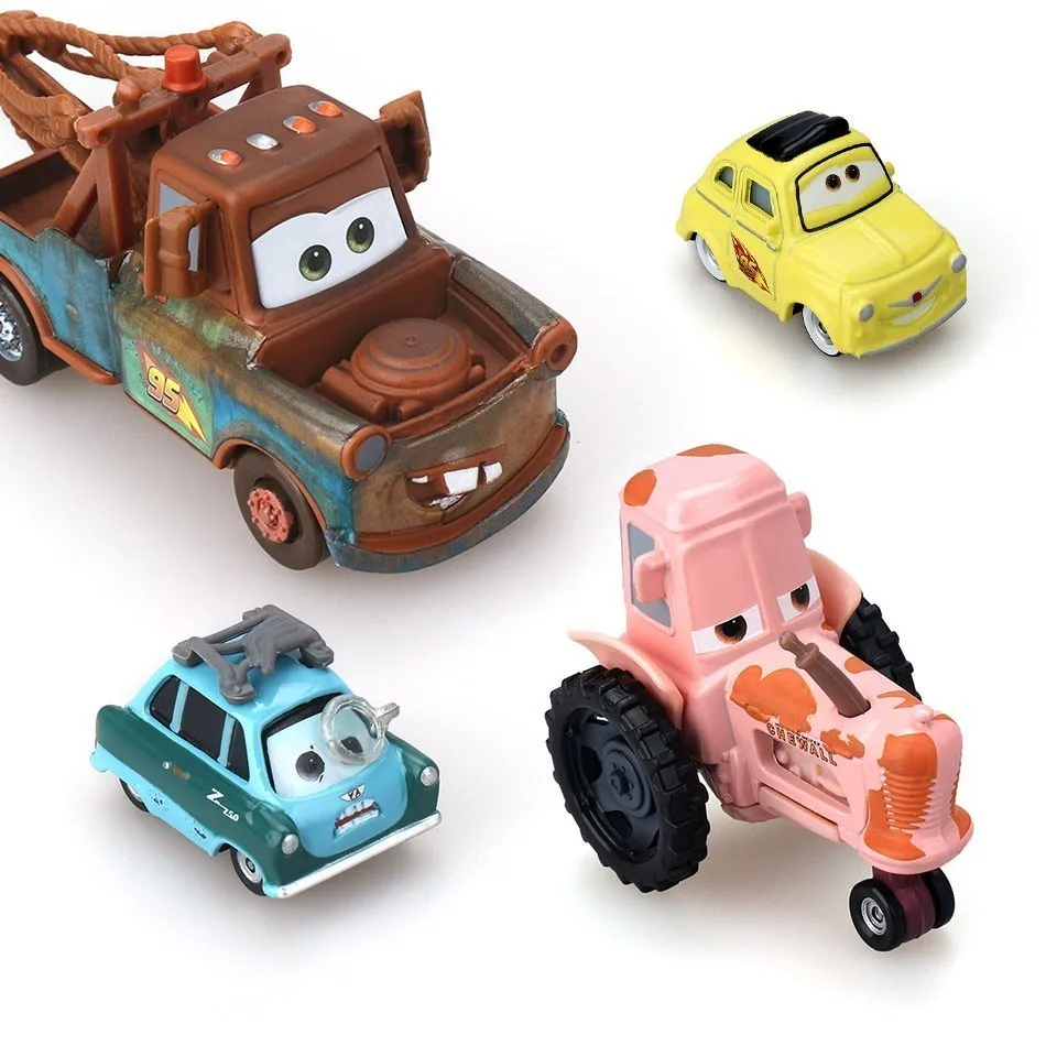 Disney Pixar Cars 2 Lightning Mcqueen Mater Jackson Storm Ramirez 1:55 Diecast Vehicle Metal Alloy Boy Kid Toys Gift Oyuncak