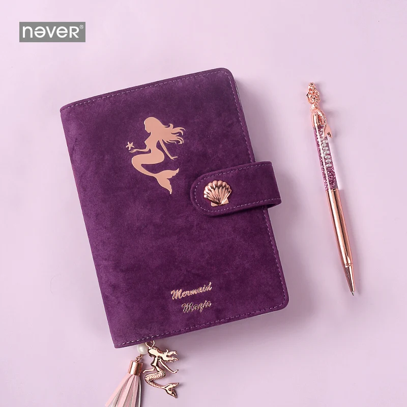 Comprar Nunca serie de sirenas A6 revistas y cuadernos espiral planificador organizador de libros de diario Set de oficina y suministros escolares regalo papelería