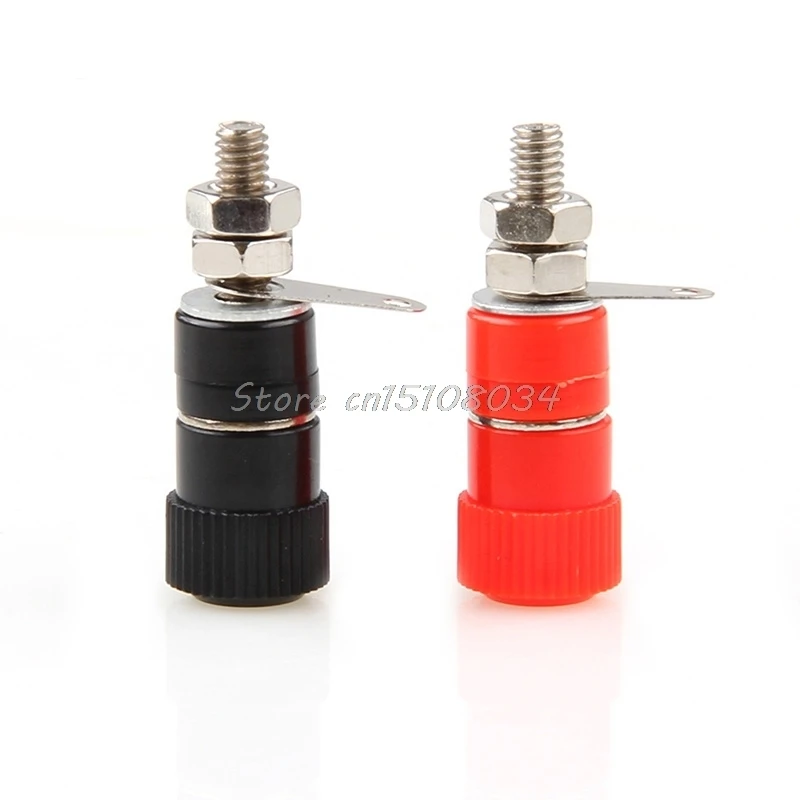 

2Pcs Speaker Amplifier Terminal Binding Post Banana Plug Socket Female Connector S08 Drop ship