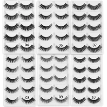 5 пар 3D норковые накладные ресницы крест-накрест Пышные ресницы для наращивания натуральный длинный макияж для глаз Eylash инструмент для наращивания