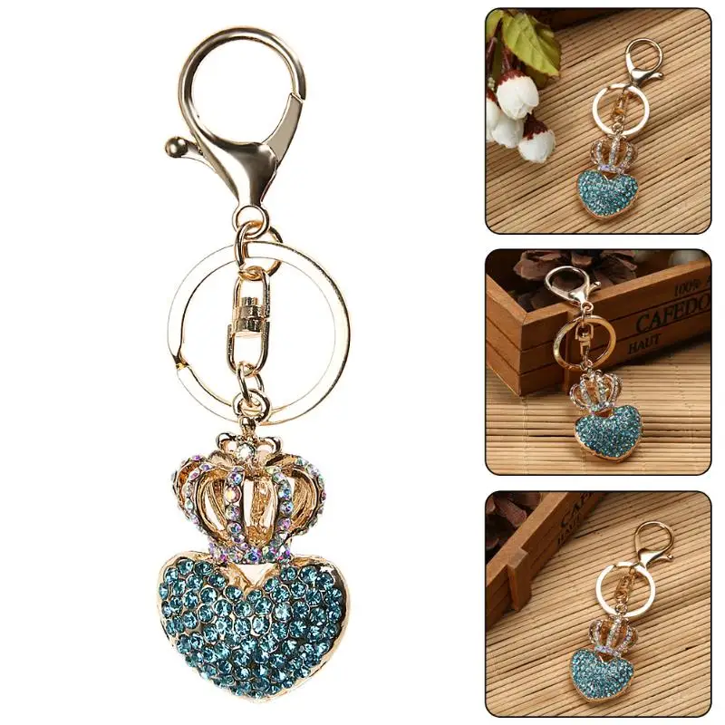 

Fashion Heart Car Lovely Keyring Fashion Jewelry Women Bag Rings Key Crystal Rhinestone Charm Pendant Key Chain Ring Gift 2018