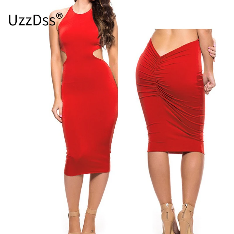 Red Backless Dress Sexy Womens Night Party Club Dresses Red Open