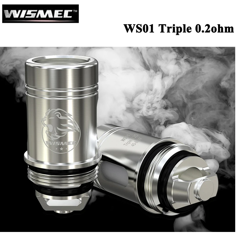 Оригинальный испаритель Wismec WS01 с тройной головкой 0 2 Ом для электронной сигареты