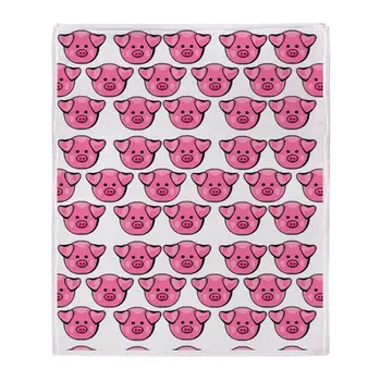 

Cute Pink Pigs Soft Fleece Throw Blanket Soft Flannel Blanket to on for the sofa/Bed/Car Portable Plaids
