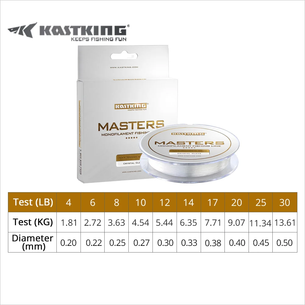 KastKing Masters 300Yds/274m Tournament Grade Monofilament Nylon Fishing Line Strong Japan Carp Fishing Mono Line Fishing Wire KastKing Masters 300Yds/274m Tournament Grade Monofilament Nylon Fishing Line Strong Japan Carp Fishing Mono Line Fishing Wire