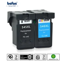 Befon Re-изготовлен 545XL 546XL чернильный картридж сменный для Canon PG545 CL546 для Canon Pixma MG3050 2550 2450 2550 S 2950 MX495