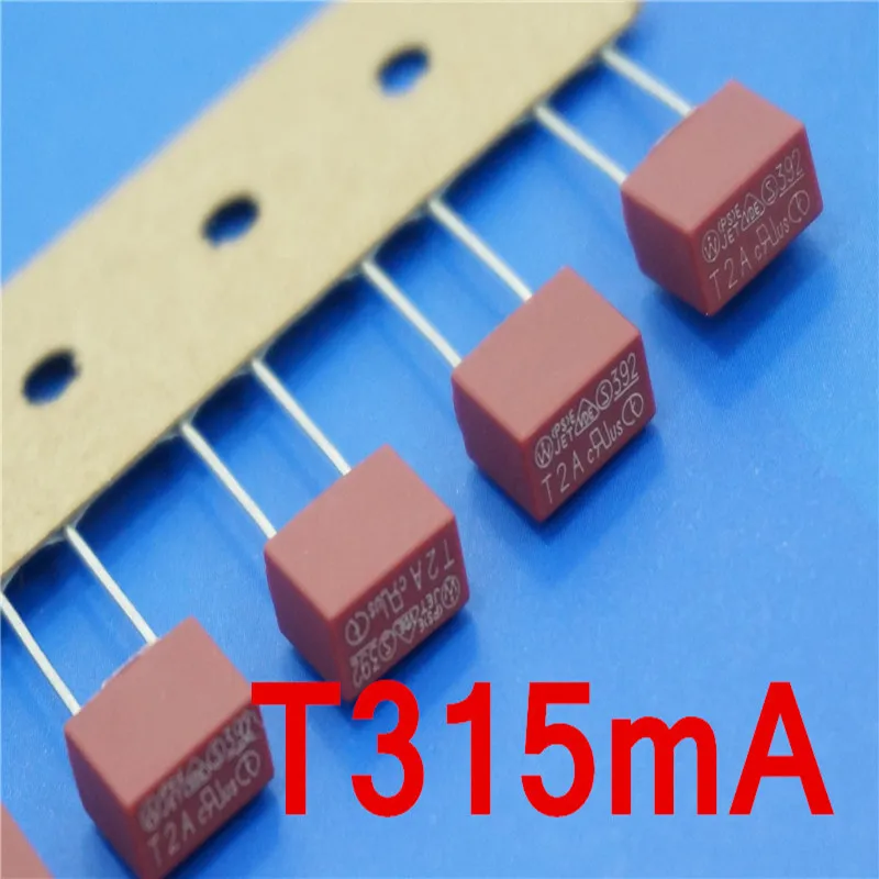 

(10 pcs/lot) T315mA 250V TE5 Slow Blow Subminiature Fuse, UL VDE RoHS Approved, 315mA, 0.315Amp.