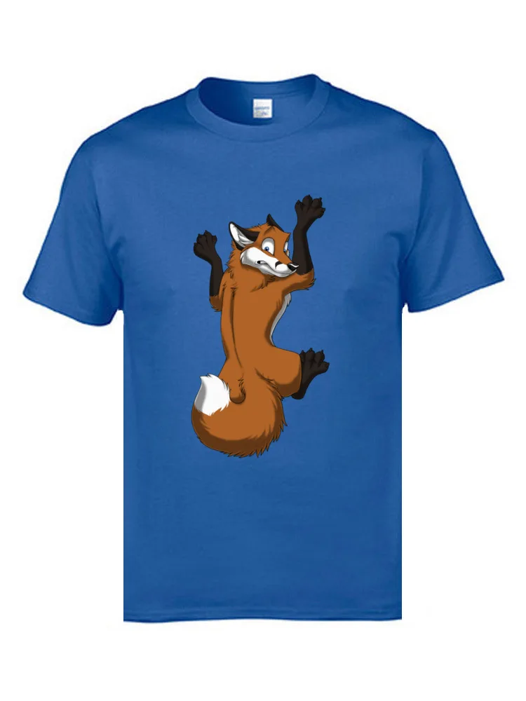 Summer Clinging Red Fox 10249 T Shirt for Men Prevailing Summer Crew Neck Pure Cotton Short Sleeve T Shirt Normal T Shirt Clinging Red Fox  10249 blue