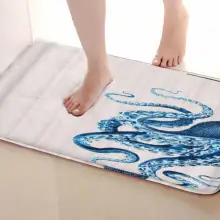 Осьминог Стиль Коврик для ванной комнаты, смешной Противоскользящий коврик для ванной, занавески для душа s аксессуары, соответствующие вашей душевой занавеске