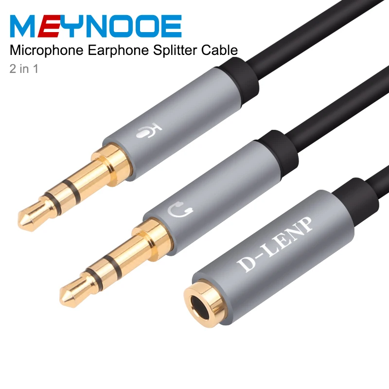3.5mm Jack Audio Aux Splitter Cable Auxiliary Cord Earphone Adapter Converter Extension Cable Female to 2 Male Mic Audio Adapter 3.5mm Jack Audio Aux Splitter Cable Auxiliary Cord Earphone Adapter Converter Extension Cable Female to 2 Male Mic Audio Adapter