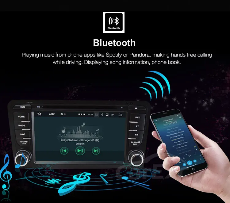 Discount Android 9.0 Octa Core 7 Inch Car DVD Player Stereo System For Audi A3 S3 With 3G WIFI Canbus Radio FM AM Radio GPS Navigation 9