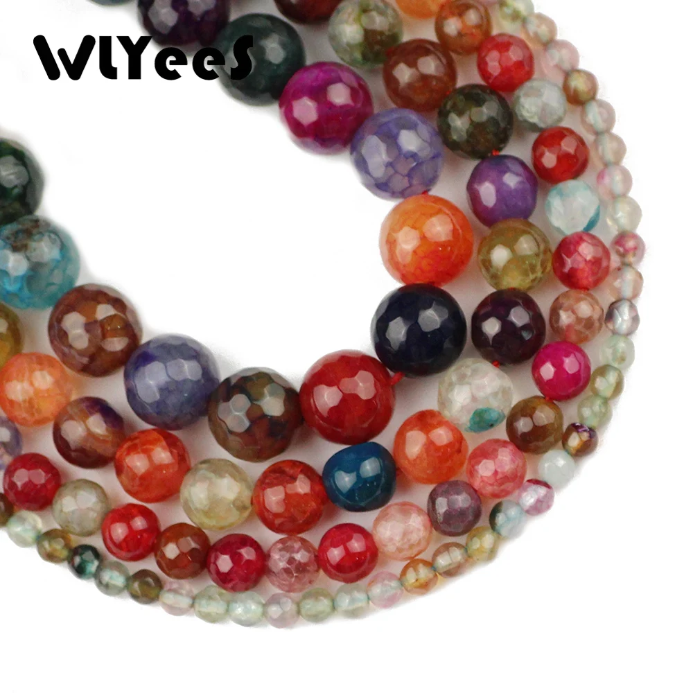 

WLYeeS Natural Candy Color Beads Faceted Tourmaline carnelian 4 6 8 10 mm round Loose Bead for women Jewelry Bracelet Making DIY
