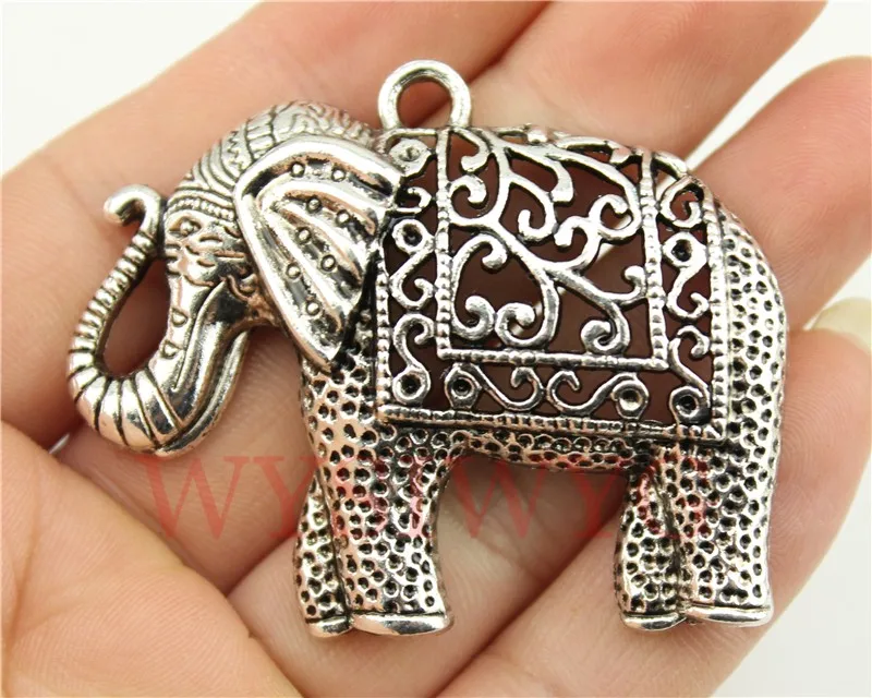 

WYSIWYG 1pcs 59x47mm Lucky Elephant Charm Lucky Thai Elephant Pendant Thai Elephant Charm For Jewelry Making