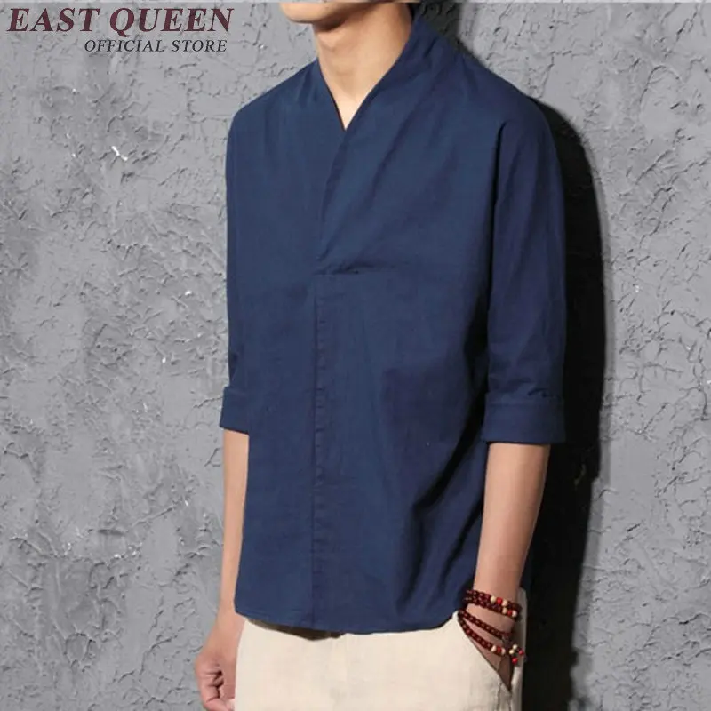 Long Sleeve Traditional Chinese Clothes Tang Suit Top Men Kung Fu Uniform Outfit Clothing for Men KK012
