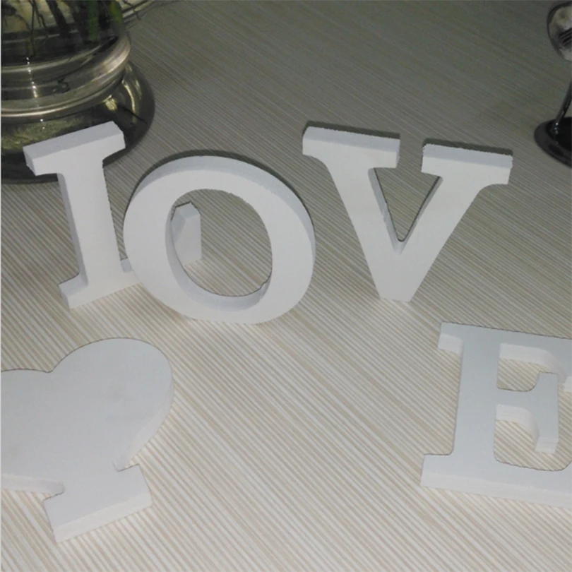 

2017 new diy stickers letter 3d English Wedding love letters Decorative wooden Letter Alphabet Wedding Gift wall Decoration