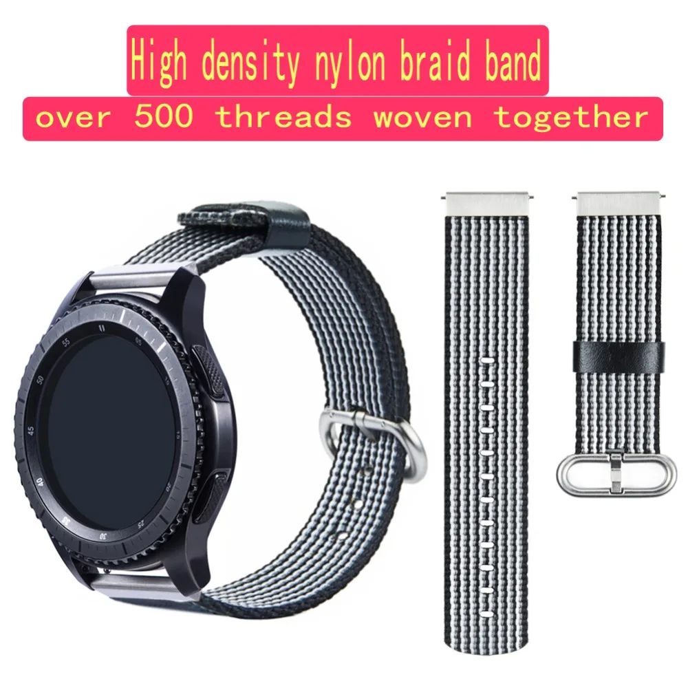 Odog 22 мм нейлоновый ремешок для часов Samsung Gear S3 Galaxy Watch 46 Amazfit Pace AMAZFIT Stratos Pebble Time ticwatch