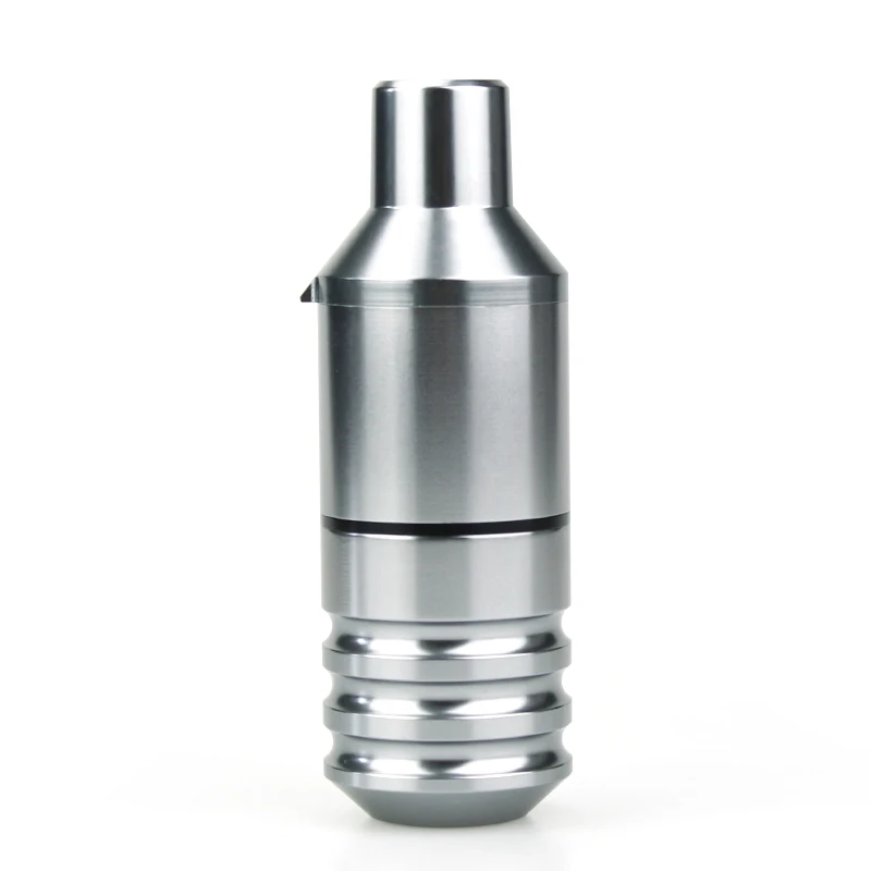 silver Qink короткая Татуировка ручка картридж машина немецкий Faulhaber мотор с 2 головками DC интерфейс мощный и тихий - Цвет: silver
