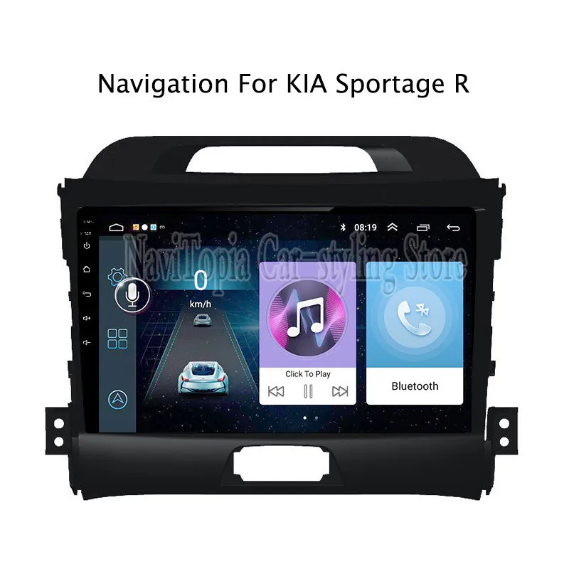 

ECTWODVD 9inch Android 8.1 Car Radio GPS Navigation Multimedia Stereo DVD Player for Kia Sportage R 2010 2011 2012 2013 2014-