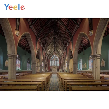 

Yeele Photocall Wedding Party Retro Church Interior Photography Backdrops Personalized Photographic Backgrounds For Photo Studio