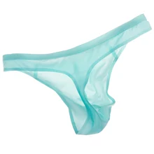 2018 Men Sexy String Homme Fashion Spandex Nylon Lingerie Underwear Mens Thongs Low-rise Solid G-string Men Size Bulge Pouch