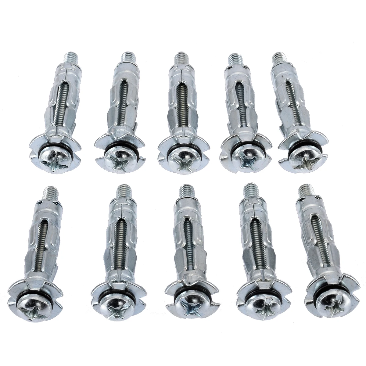 10pcs M4X32 Bolt Assortment Hollow Wall Anchors Screws for Secure Drywall Sheetrock Paneling to Walls Ceiling