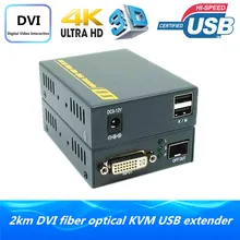 ZY THF123DKM 4K DVI Over Fiber Optic Converter 2km With No Delay Loss Supported Keyboard And